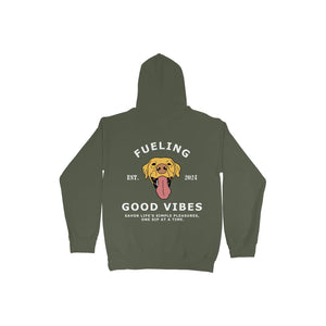 Fueling Good Vibes Gildan Pullover HoodieFueling Good Vibes Gildan Pullover HoodieSip Charlie's Coffee