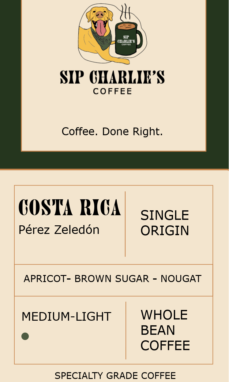 Sip Charlies Coffee Costa Rica Single Origin