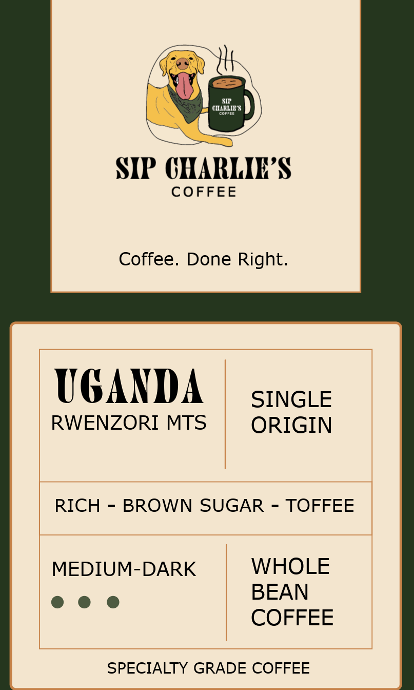 Sip Charlies Coffee Uganda Single Origin